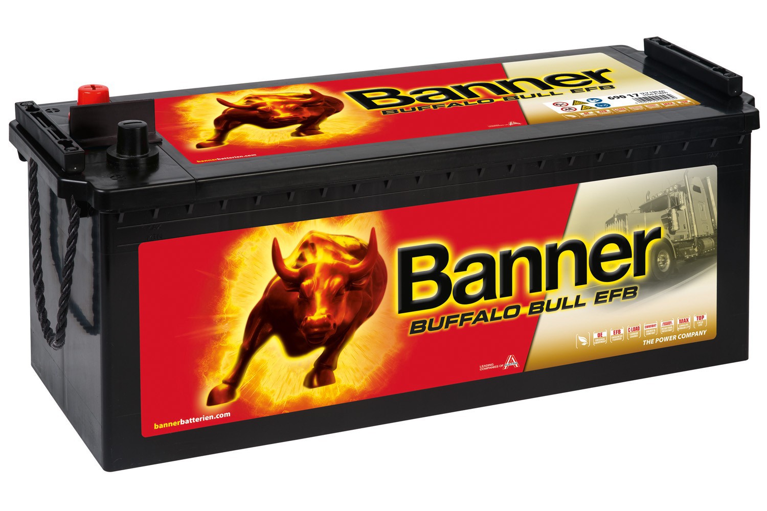 АКУМУЛЯТОРНА БАТАРЕЯ BANNER НА РІДКОМУ ЕЛЕКТРОЛІТІ ВИКОРИСТОВУЮТЬСЯ ДЛЯ ЗАПУСКУ ПОРШНЕВИХ ДВИГУНІВ 12V 190AH 1050A BUFFALO BULL